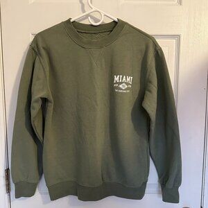 Green Fleece Sweatshirt